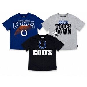 NEW LOT-3 Baby Boys Toddler COLTS Shirts Tees T-Shirts Size 12 months Football